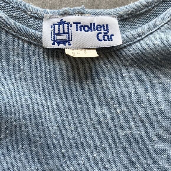 Vintage 1970's Pullover Tank Dress Fits Size XS /S  Trolley Car Union Made USA - Picture 10 of 10